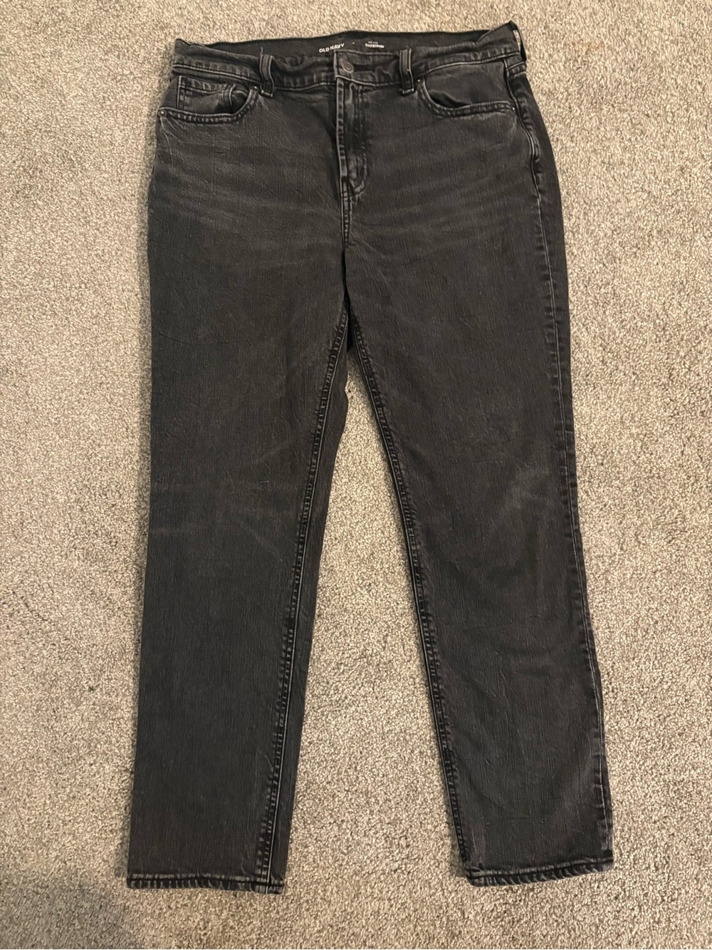 Old Navy Mid-Rise Boyfriend Black Wash Jeans